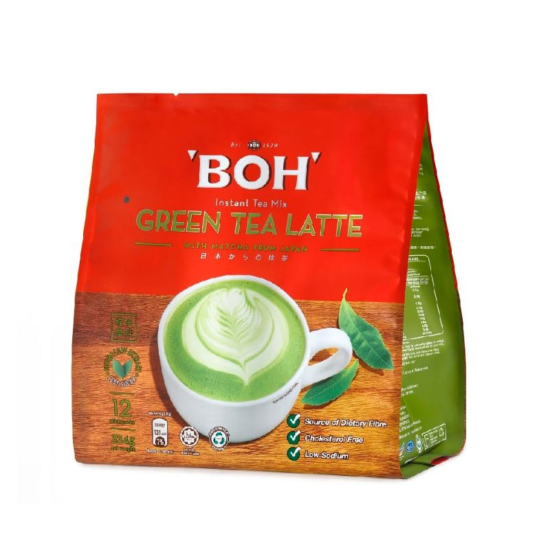 BOH Green Tea Latte - 27g x 12's